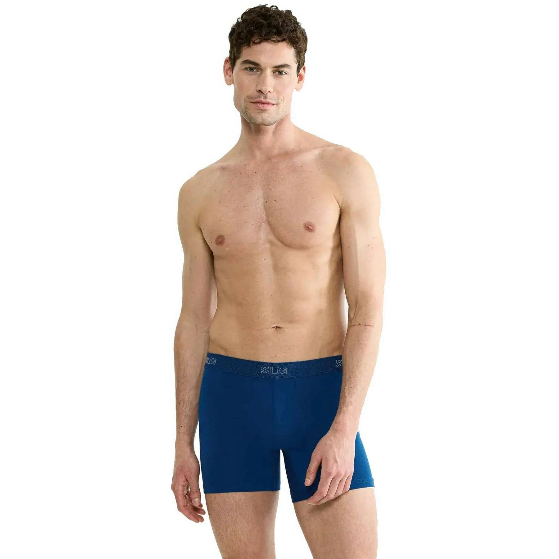 Sloggi SLG Base 2 Pack Boxer Short - Blue/Grey - Image 4
