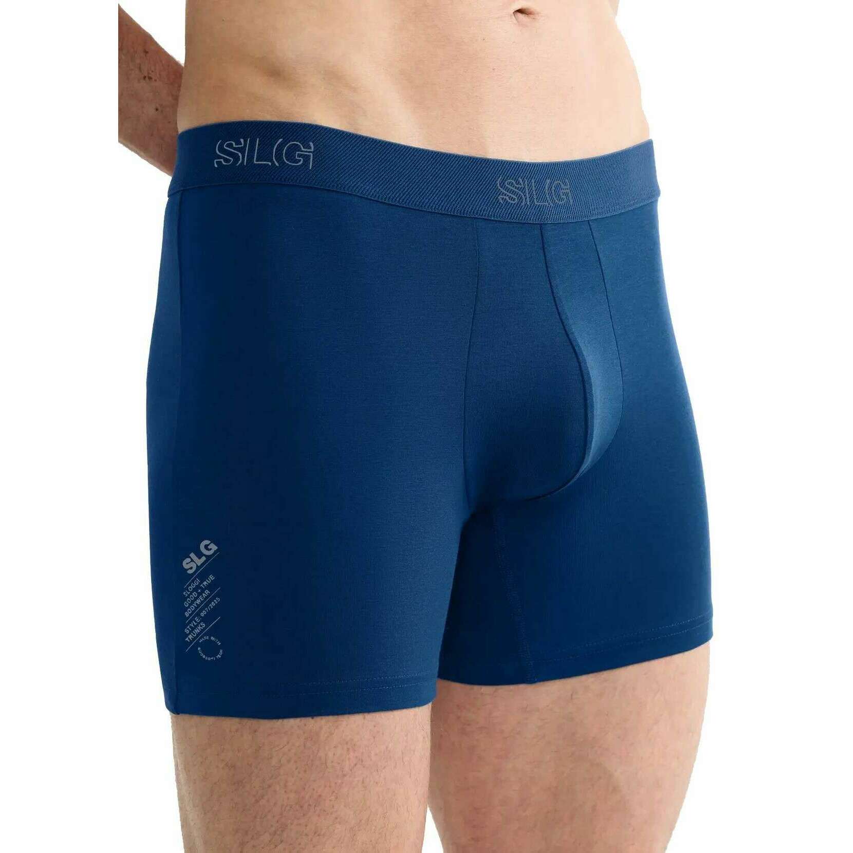 Sloggi SLG Base 2 Pack Boxer Short - Blue/Grey - Image 6