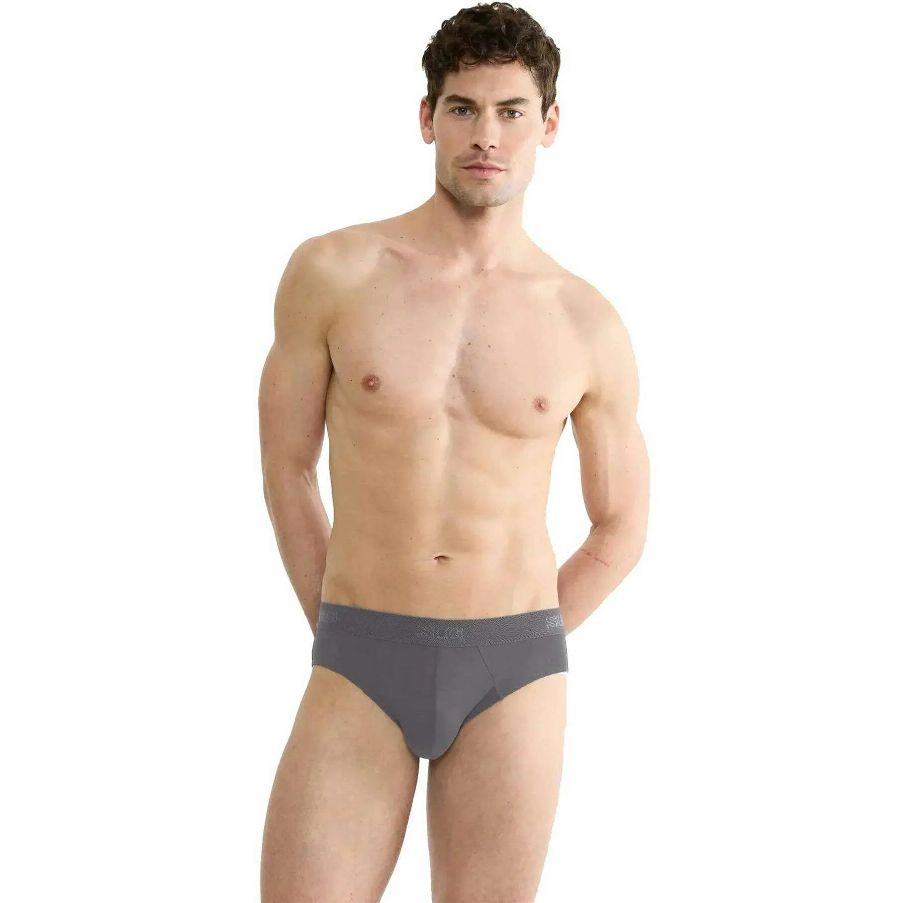 Sloggi SLG Base 2 Pack Midi Brief - Blue/Grey - Image 4