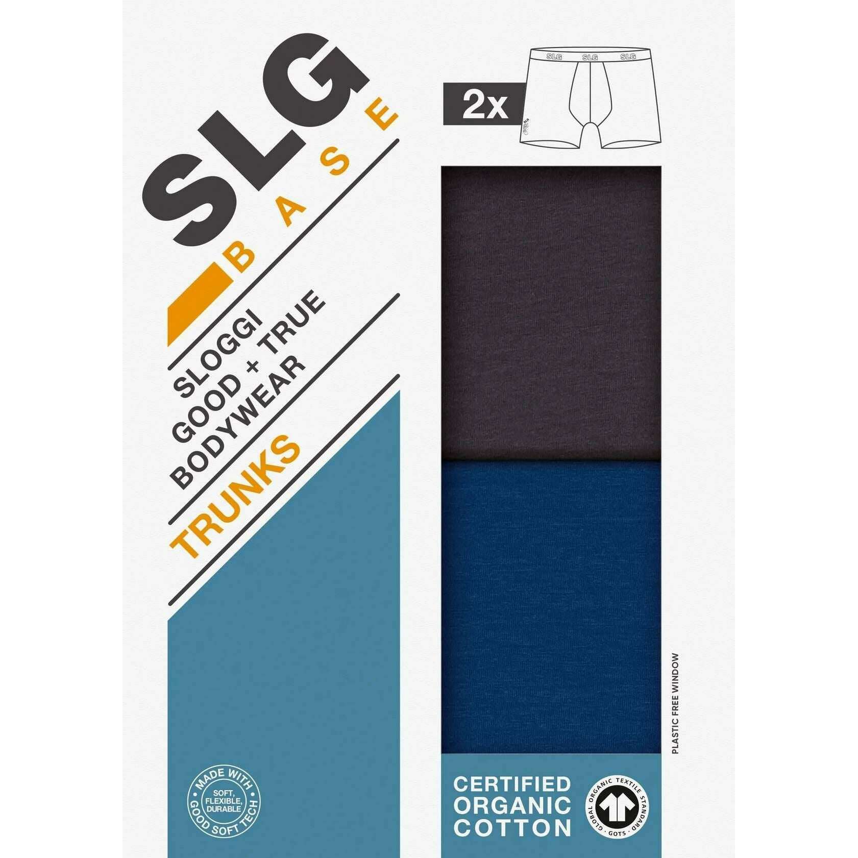 Sloggi SLG Base 2 Pack Trunk - Black/Blue - Image 7