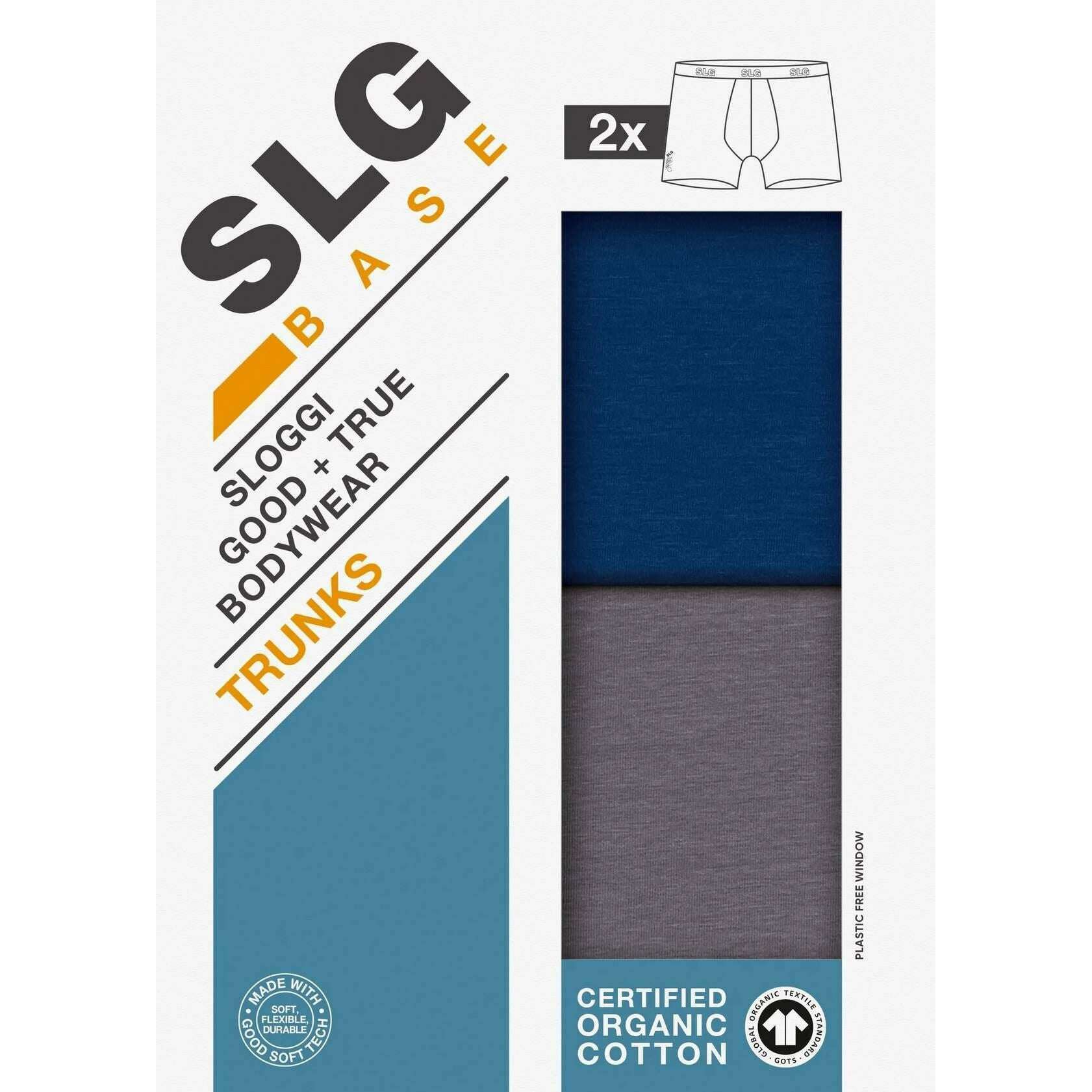 Sloggi SLG Base 2 Pack Trunk - Blue/Grey - Image 7