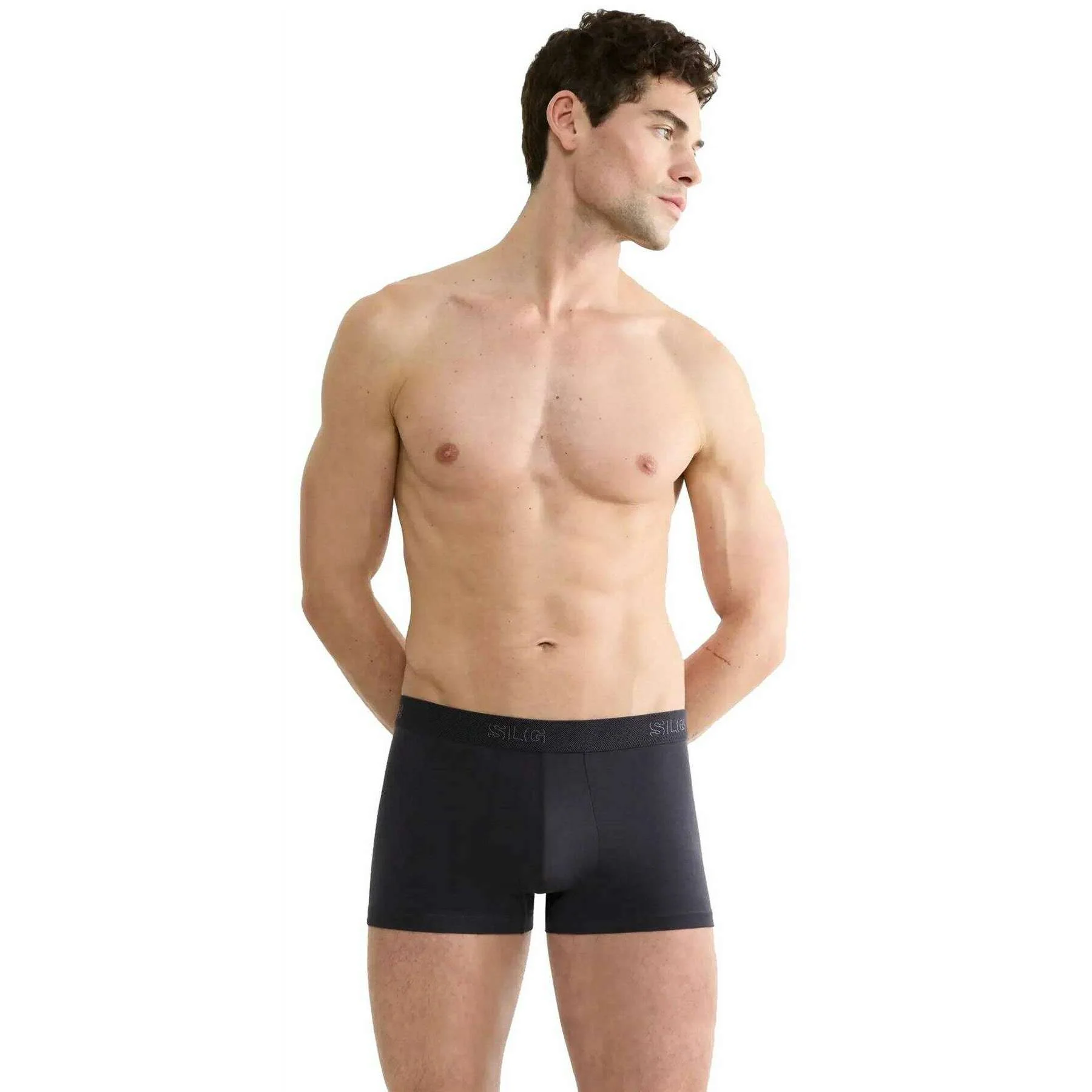Sloggi SLG Base 2 Pack Trunk - Charcoal Grey - Image 3