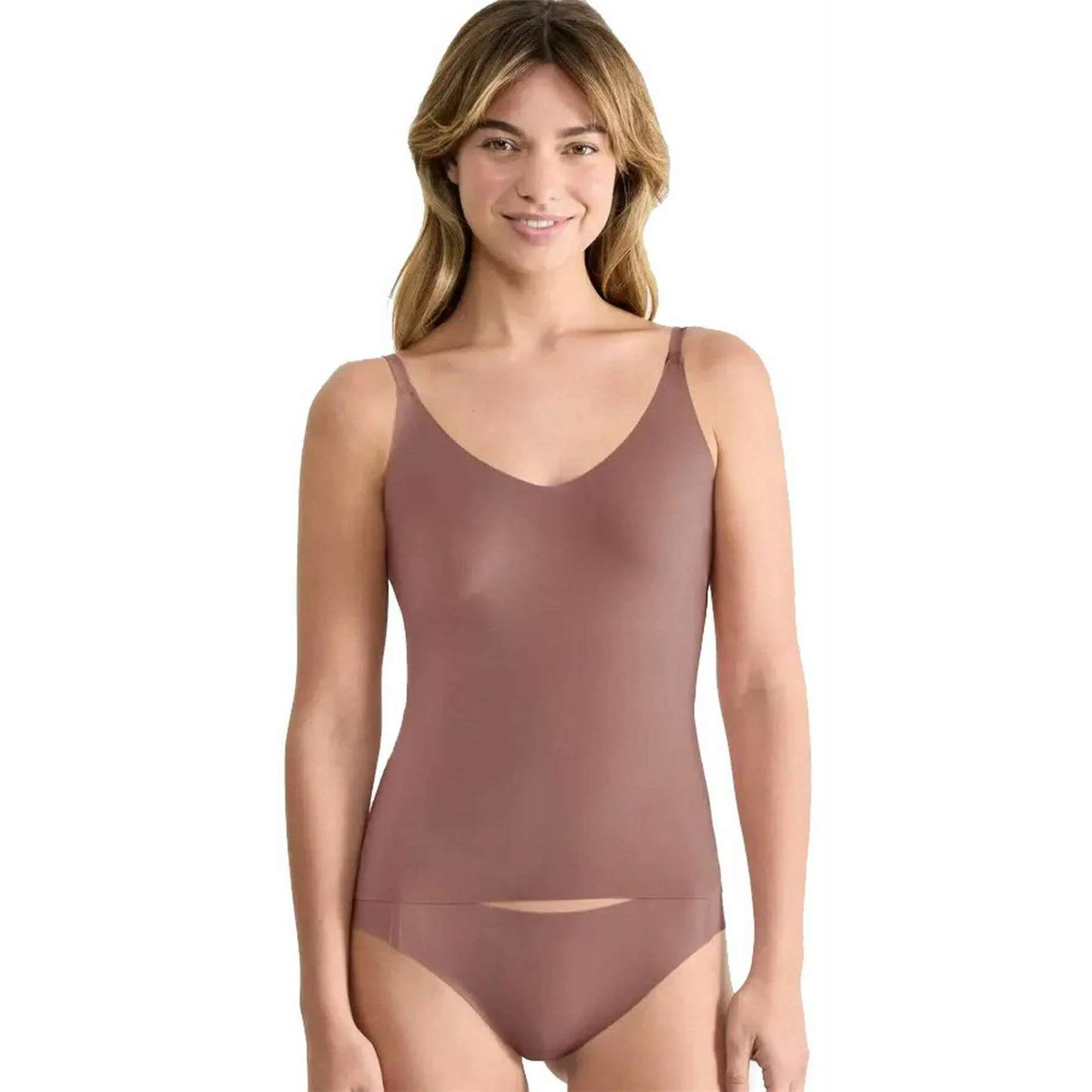 Sloggi Zero Feel 2.0 Spaghetti Top - Cacao Brown - Image 3