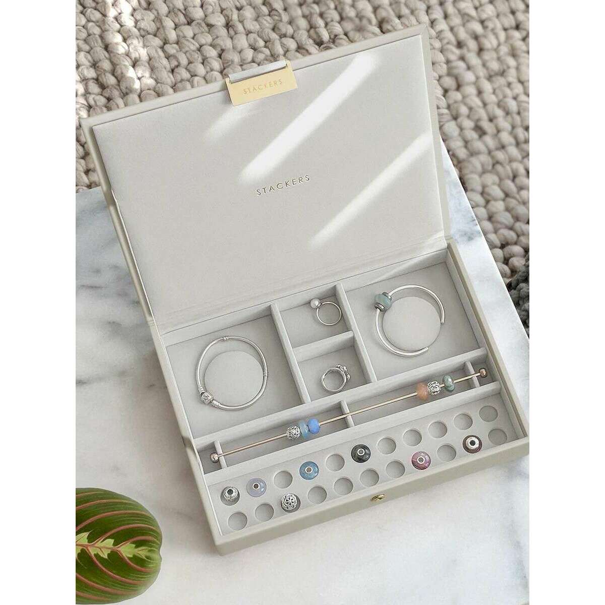 Stackers Classic Bracelet Jewellery Box Lid - Oatmeal Cream - Image 3