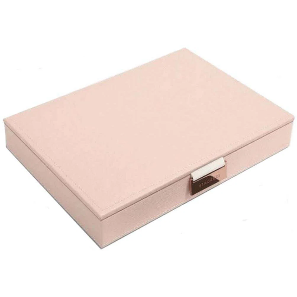 Stackers Classic Charm Lidded Jewellery Box - Blush Pink/Grey - Image 3