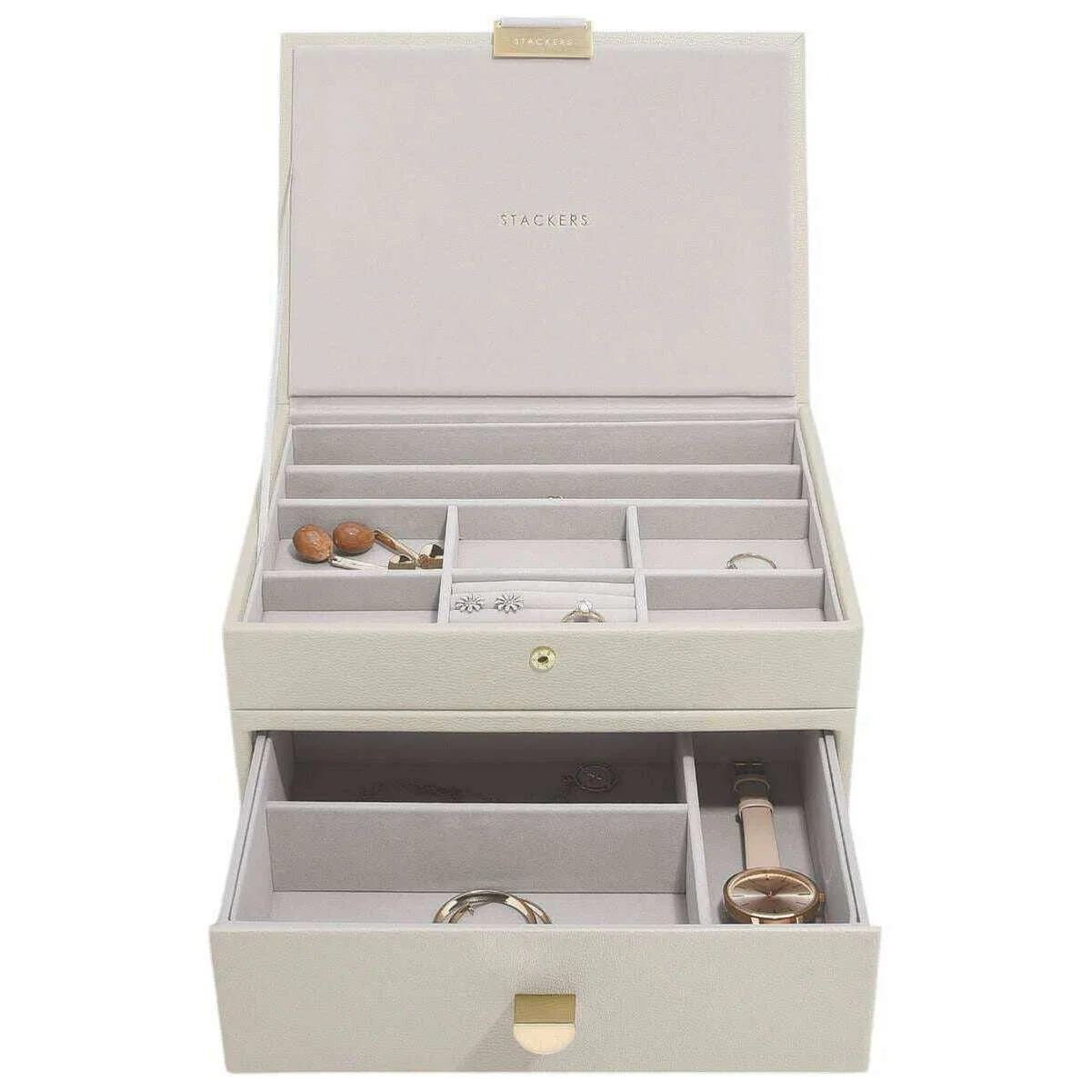 Stackers Classic Jewellery Box Drawer Set - Oatmeal Cream