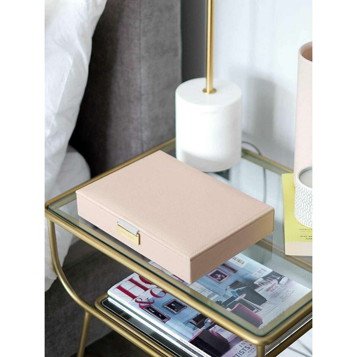 Stackers Classic Jewellery Box Lid - Blush Pink/Gold - Image 2