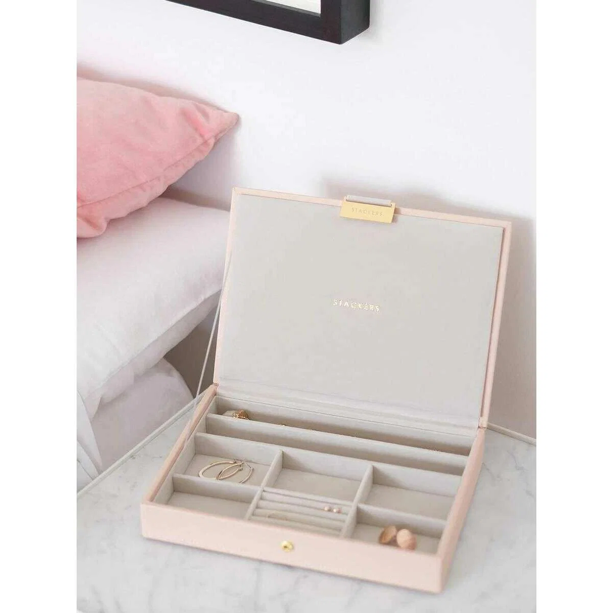Stackers Classic Jewellery Box Lid - Blush Pink/Gold - Image 3