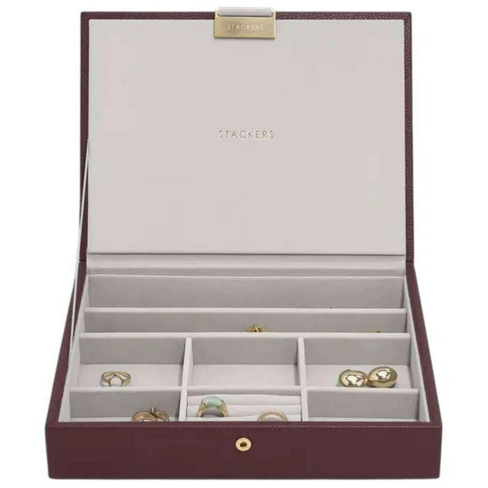 Stackers Classic Jewellery Box Lid - Burgundy