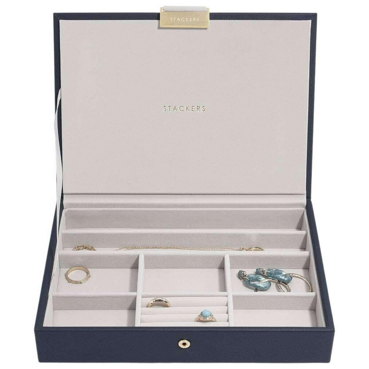 Stackers Classic Jewellery Box Lid - Navy Blue