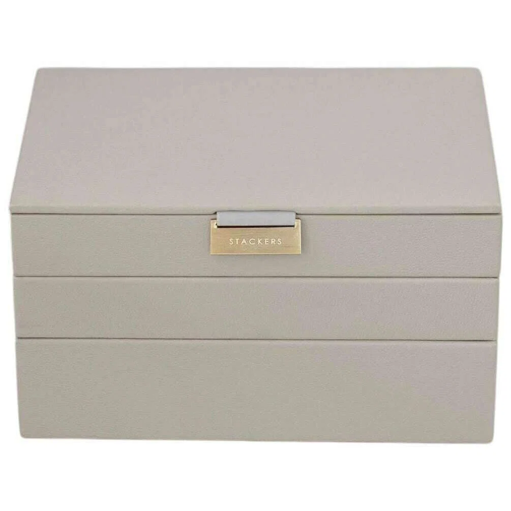 Stackers Classic Jewellery Box set of 3 - Oatmeal Cream - Image 2