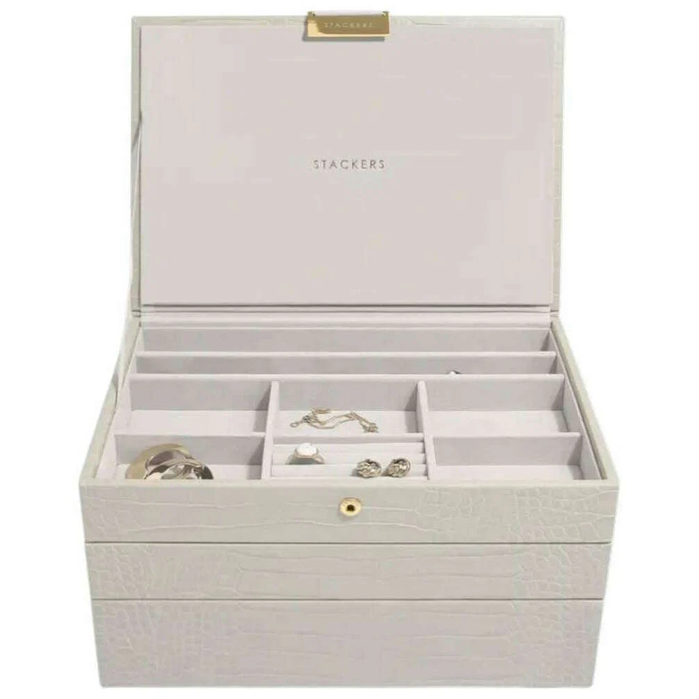 Stackers Classic Jewellery Box set of 3 - Putty Grey