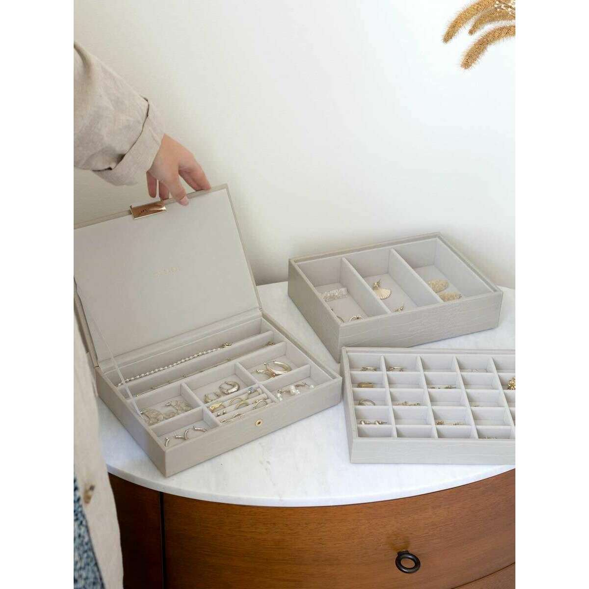 Stackers Classic Jewellery Box set of 3 - Putty Grey - Image 6