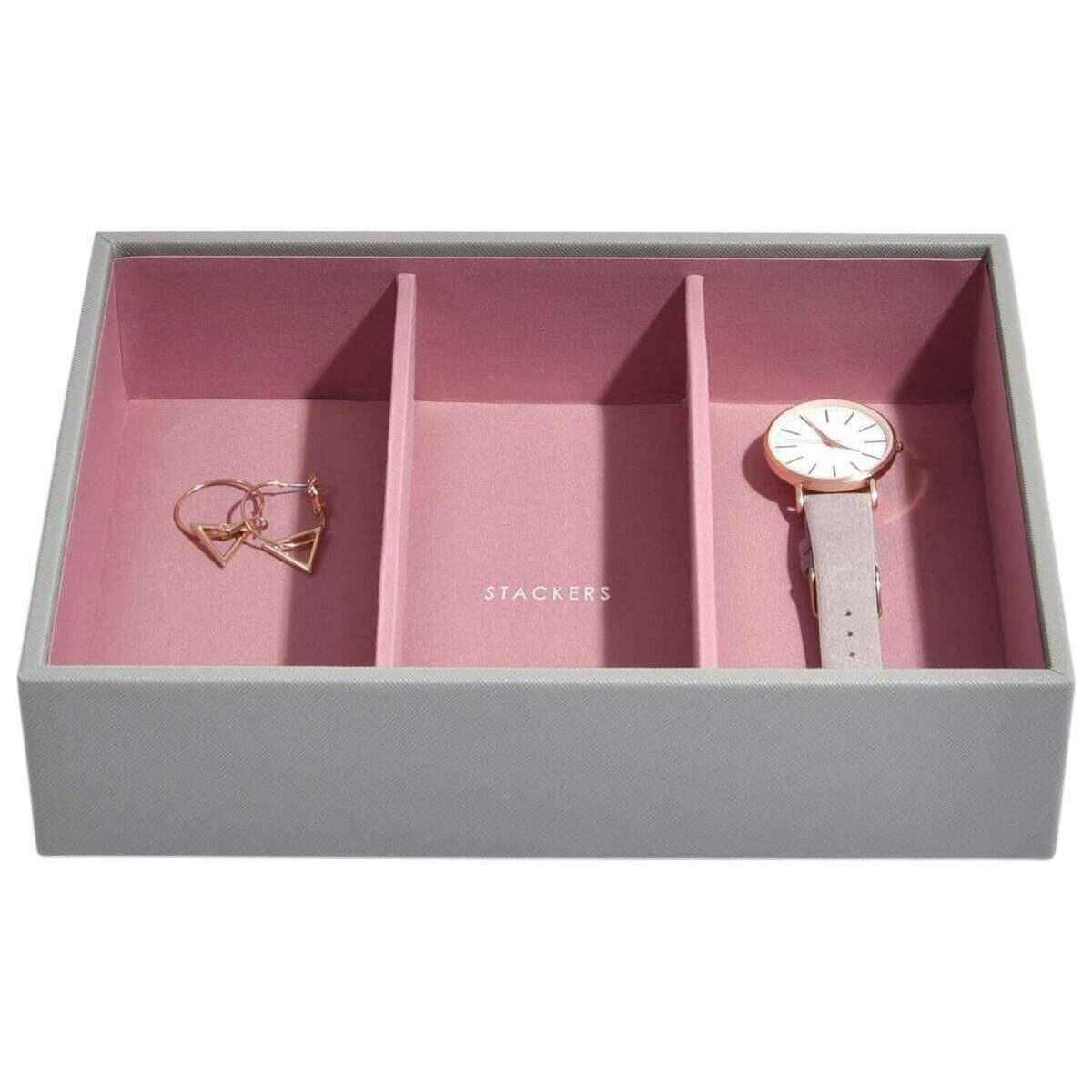 Stackers Classic Jewellery Box set of 4 - Dove Grey/Rose - Image 5
