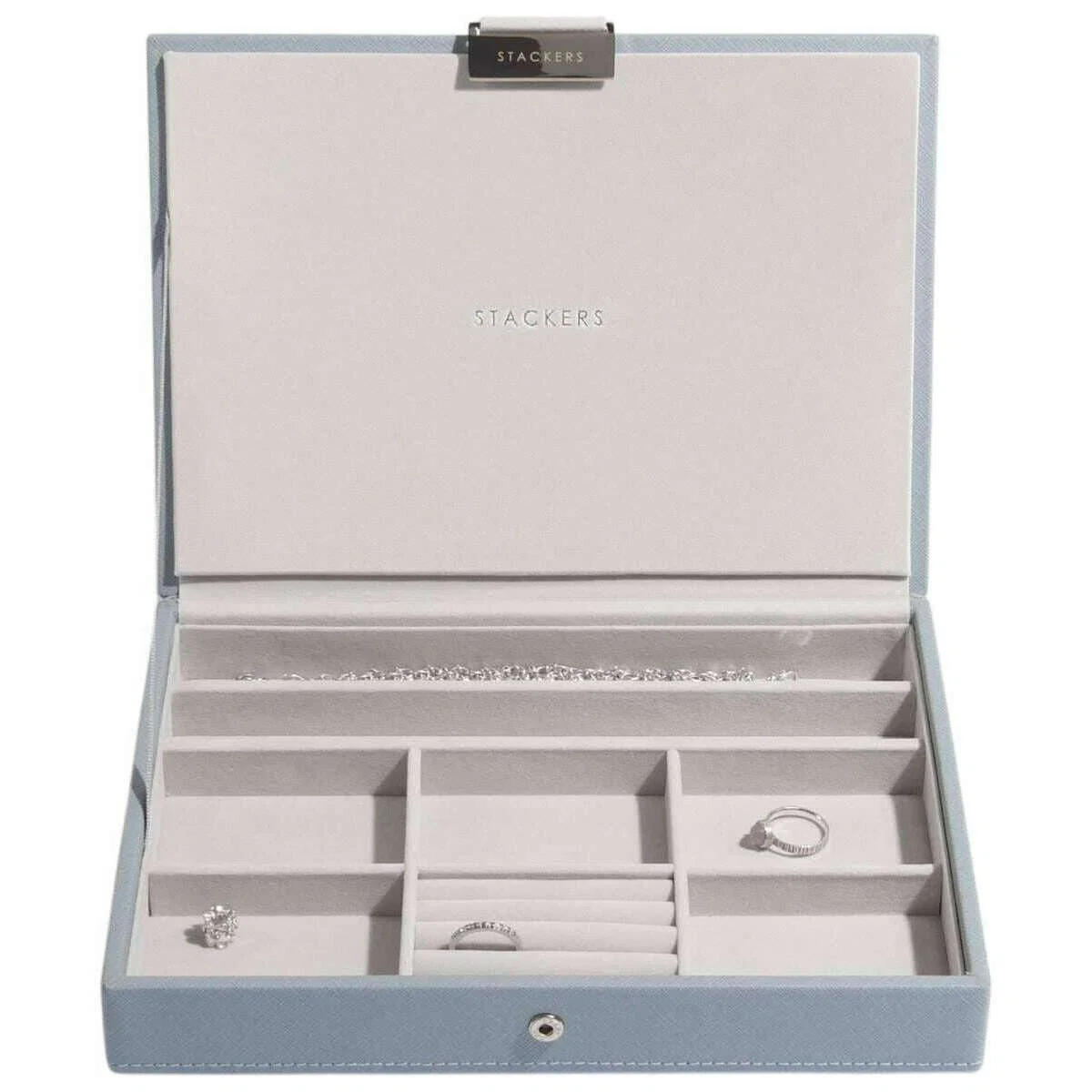 Stackers Classic Jewellery Box set of 4 - Dusky Blue - Image 2