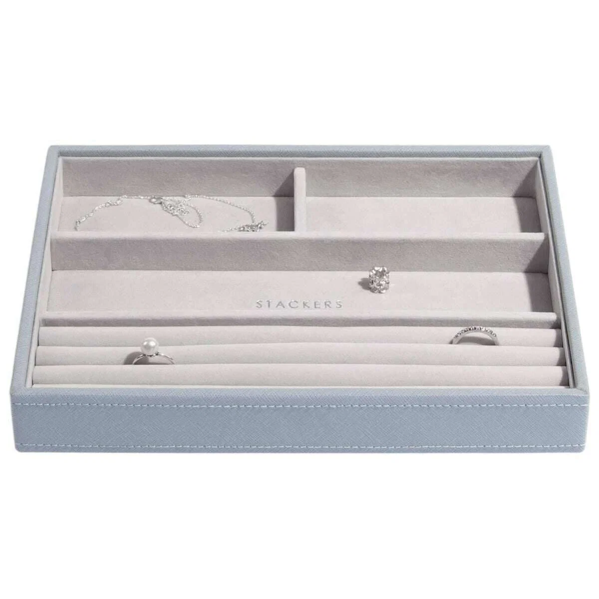 Stackers Classic Jewellery Box set of 4 - Dusky Blue - Image 4
