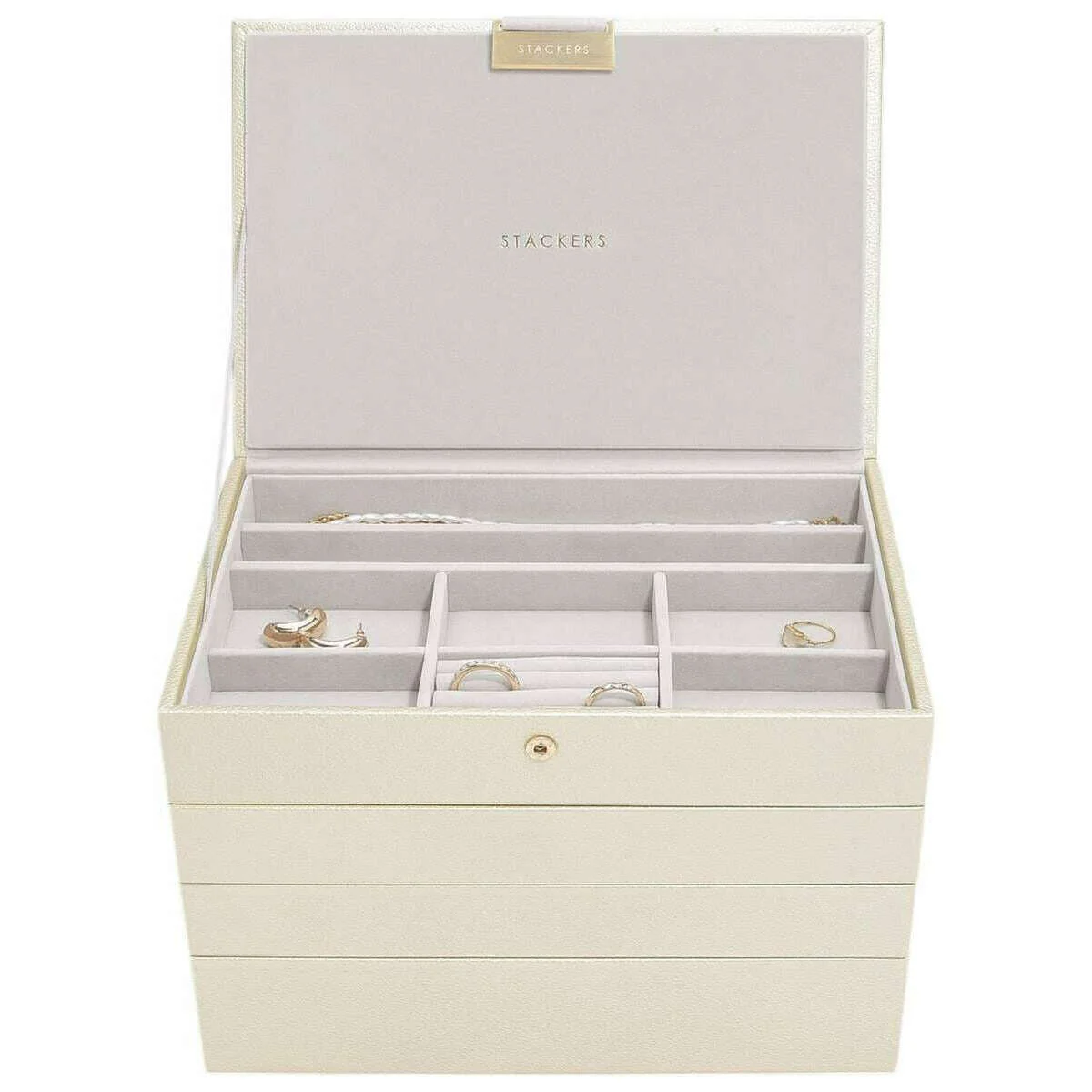 Stackers Classic Jewellery Box set of 4 - Metallic Pearl