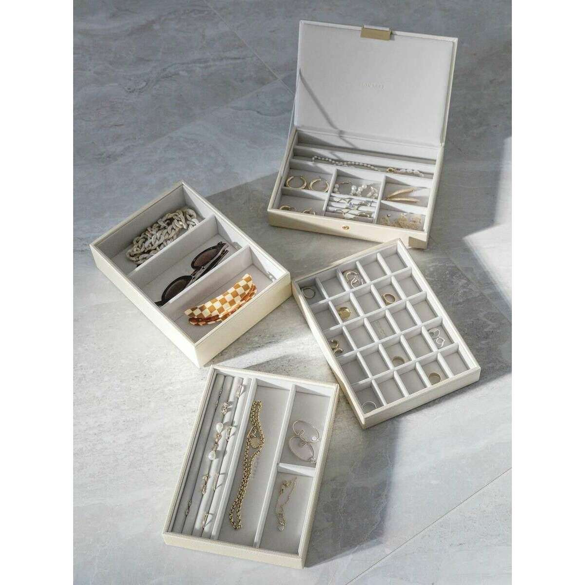Stackers Classic Jewellery Box set of 4 - Metallic Pearl - Image 6
