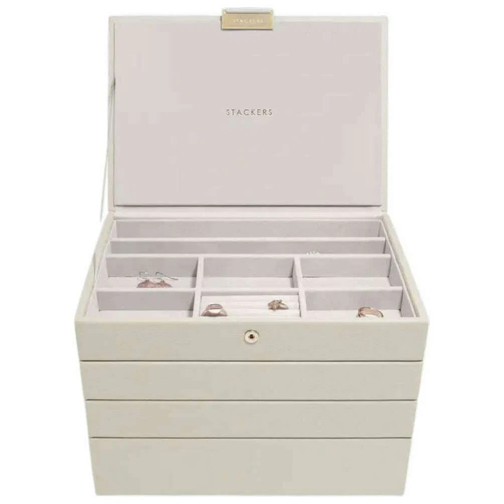 Stackers Classic Jewellery Box set of 4 - Oatmeal Cream
