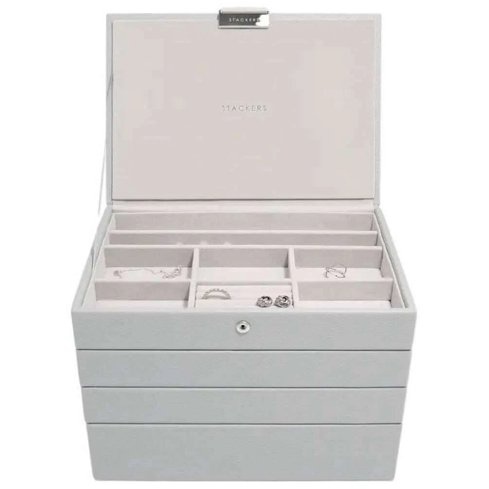 Stackers Classic Jewellery Box set of 4 - Pebble Grey