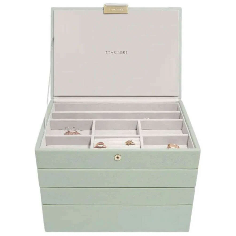 Stackers Classic Jewellery Box set of 4 - Sage Green