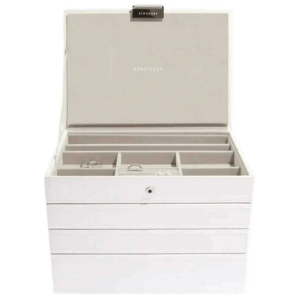 Stackers Classic Jewellery Box set of 4 - White