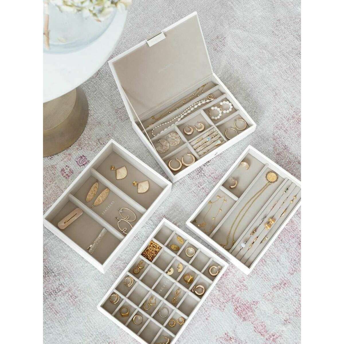 Stackers Classic Jewellery Box set of 4 - White - Image 6