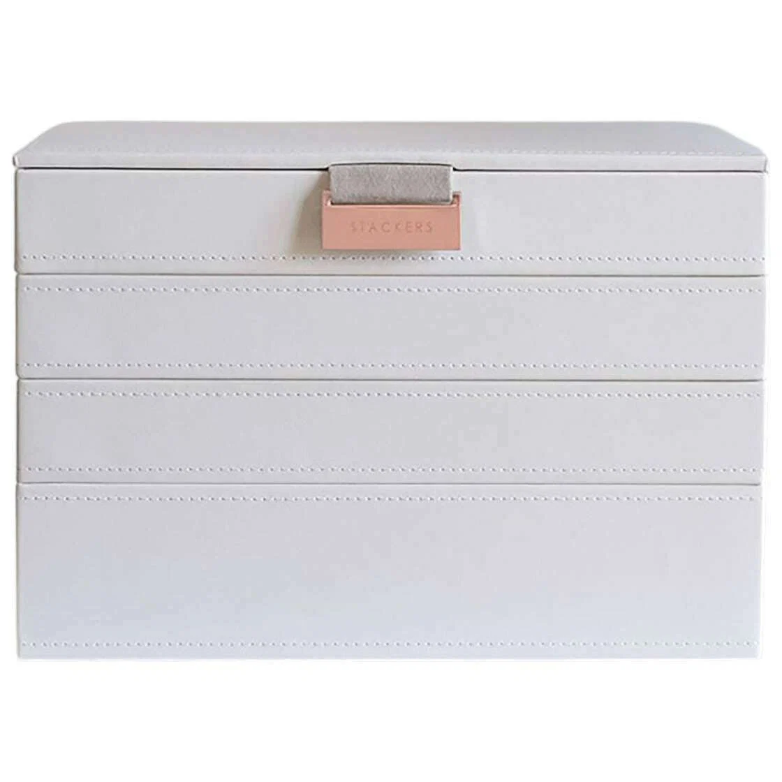 Stackers Classic Jewellery Box set of 4 - White/Rose Gold - Image 2