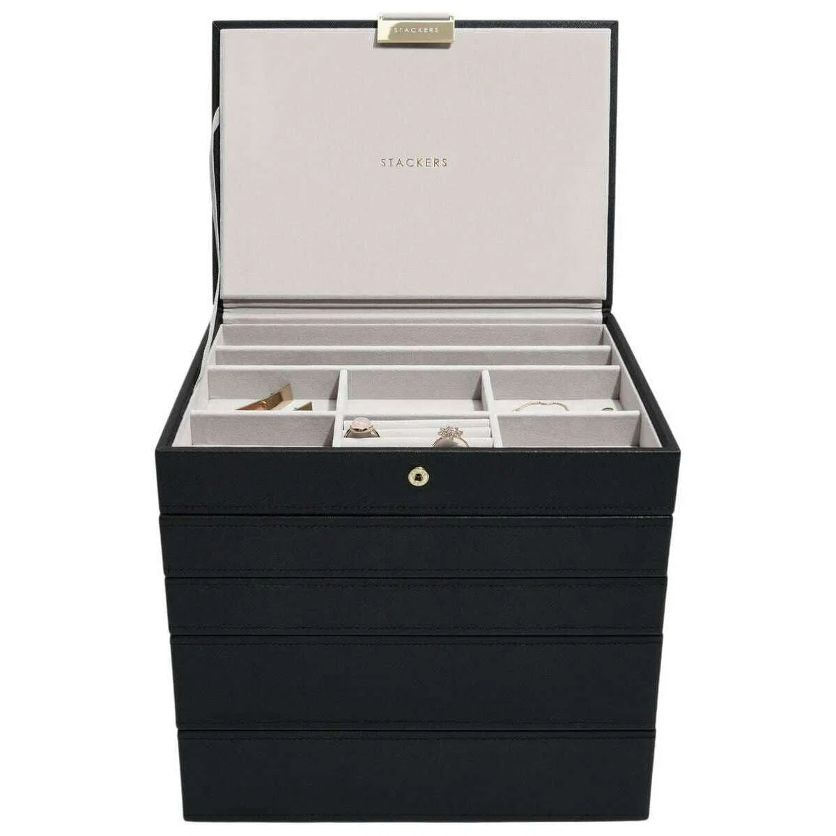 Stackers Classic Jewellery Box set of 5 - Black