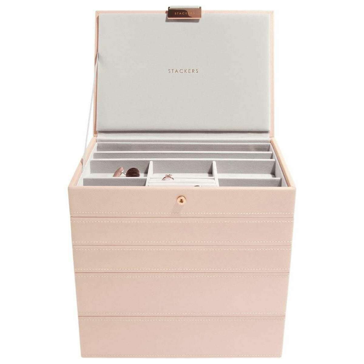 Stackers Classic Jewellery Box set of 5 - Blush Pink/Rose Gold
