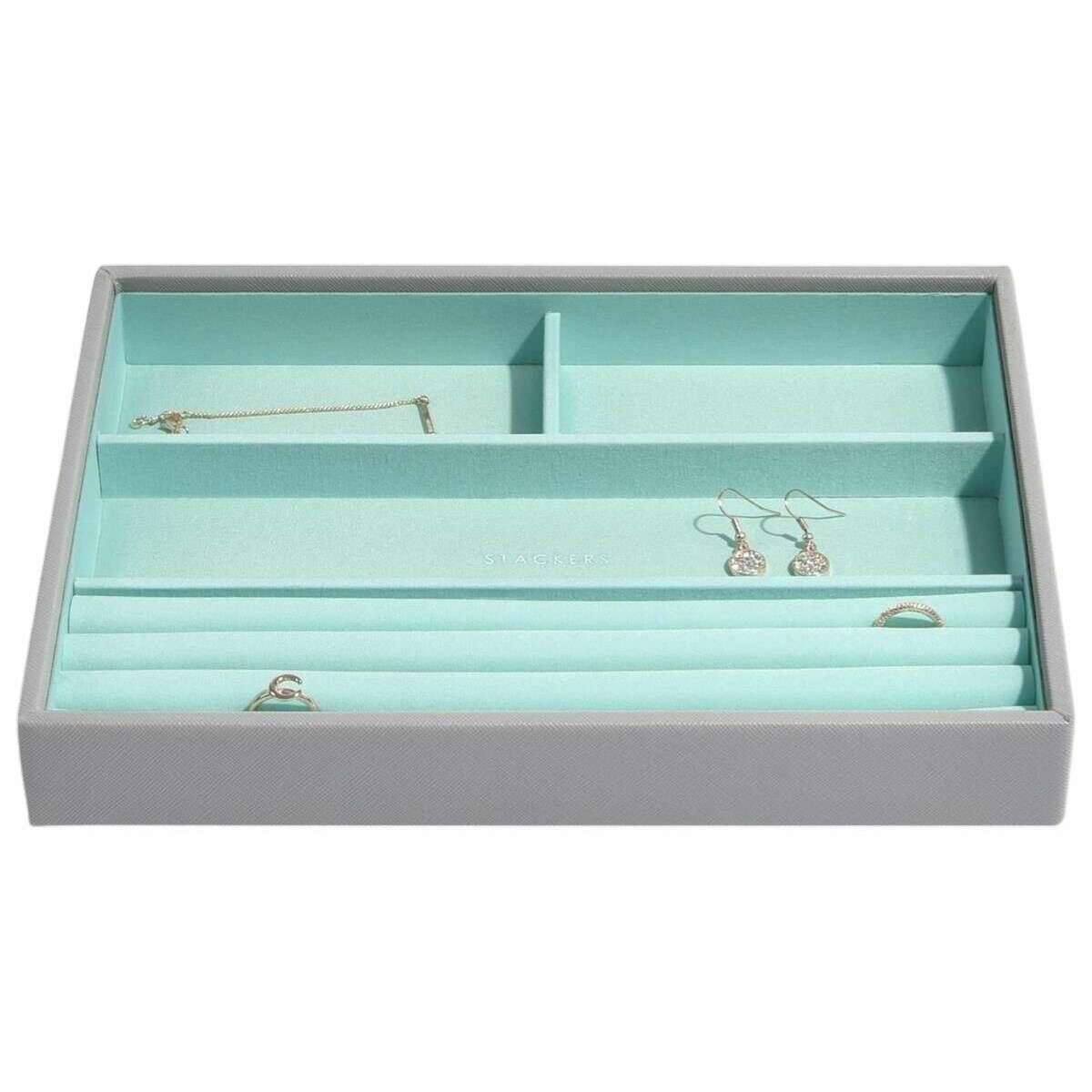 Stackers Classic Jewellery Box set of 5 - Dove Grey/Mint Green - Image 4