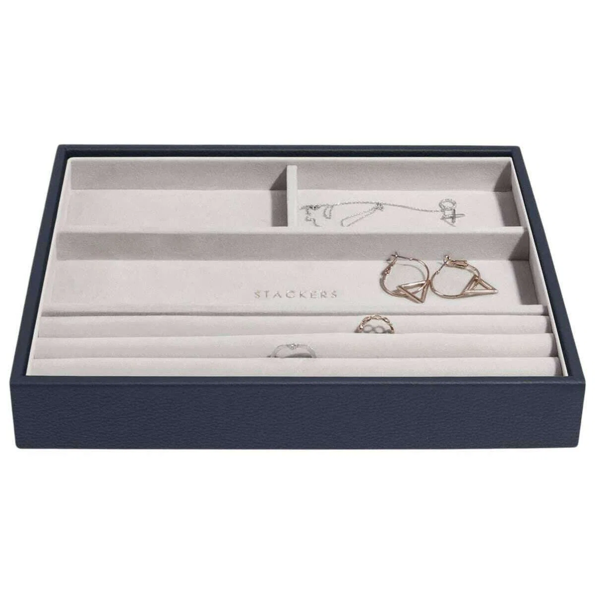 Stackers Classic Jewellery Box set of 5 - Navy Blue - Image 4