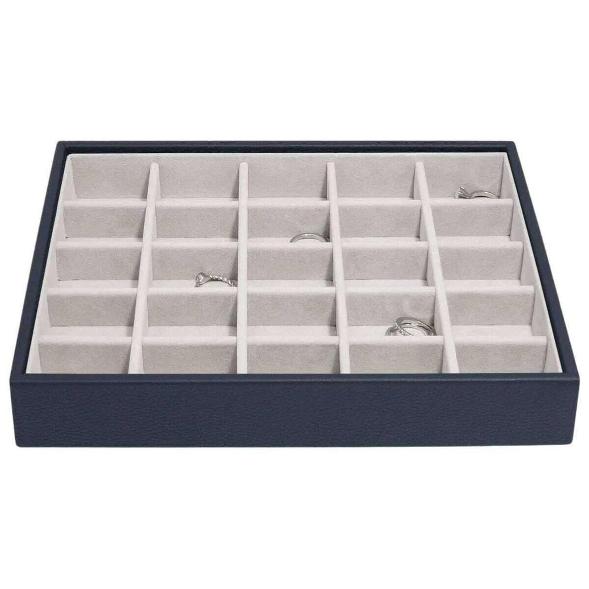 Stackers Classic Jewellery Box set of 5 - Navy Blue - Image 5