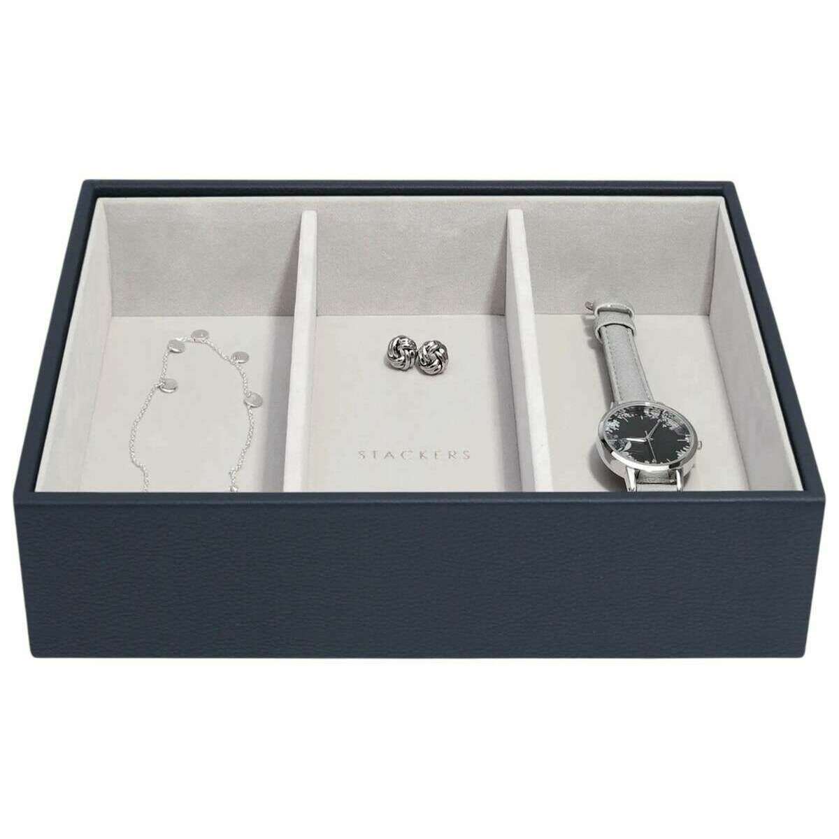 Stackers Classic Jewellery Box set of 5 - Navy Blue - Image 6
