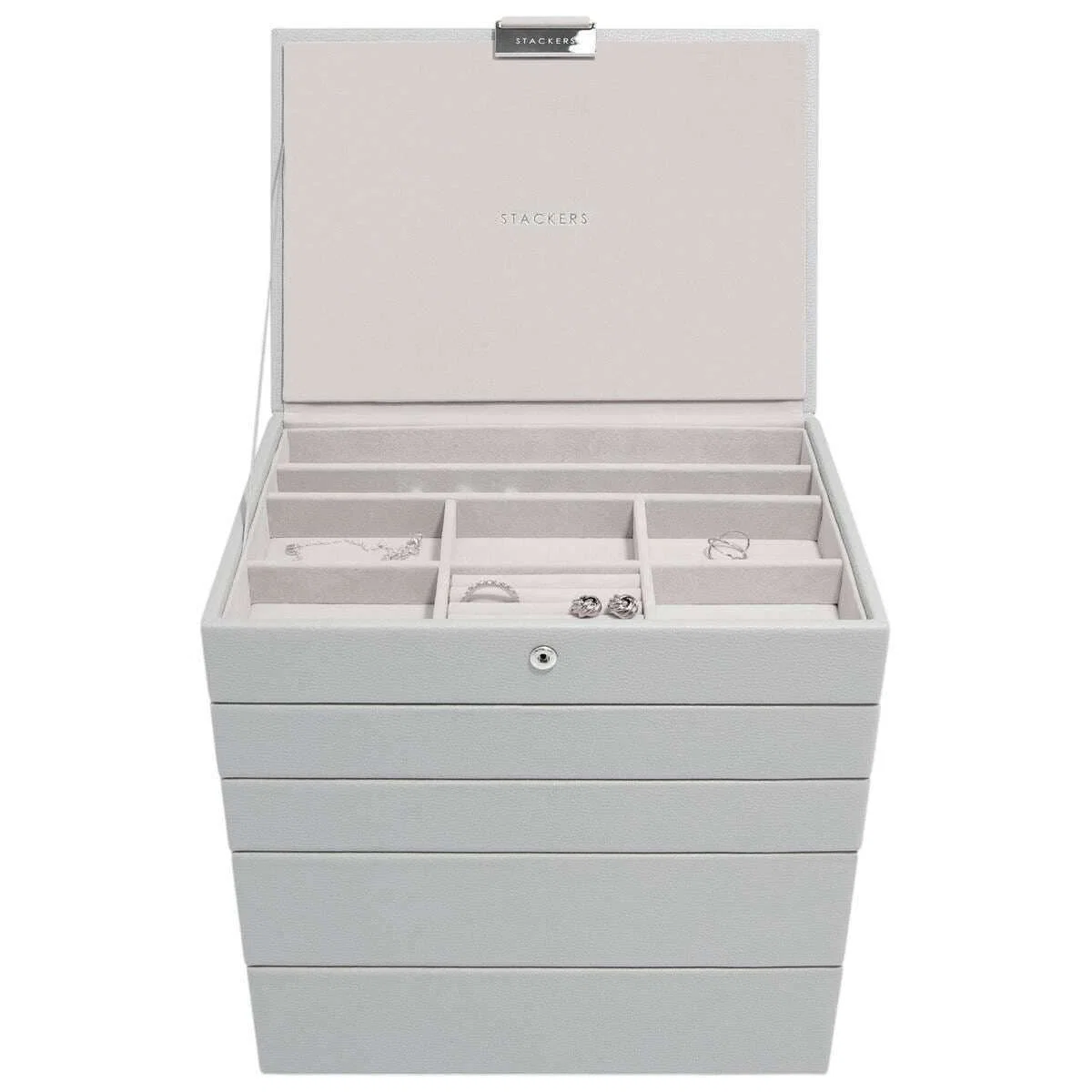 Stackers Classic Jewellery Box set of 5 - Pebble Grey