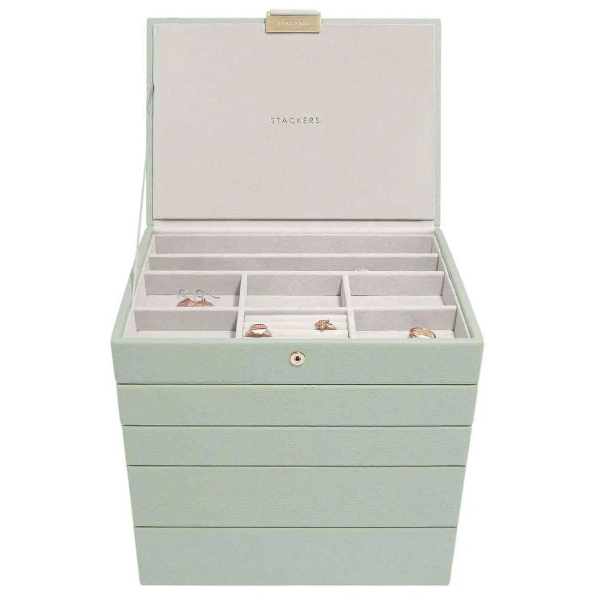 Stackers Classic Jewellery Box set of 5 - Sage Green