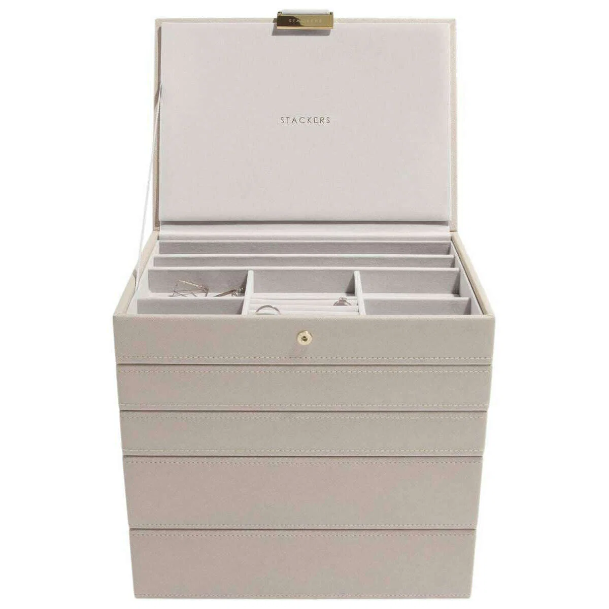 Stackers Classic Jewellery Box set of 5 - Taupe Beige