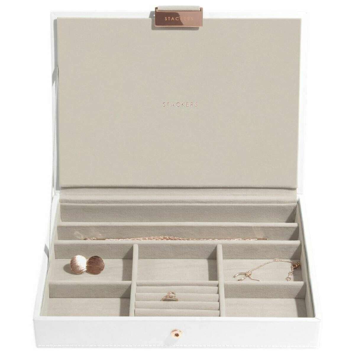 Stackers Classic Jewellery Box set of 5 - White/Rose Gold - Image 3