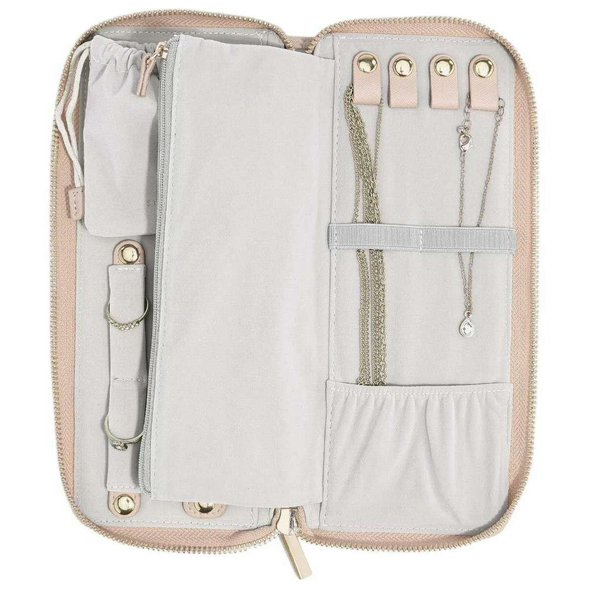 Stackers Classic Medium Jewellery Roll - Blush Pink/Gold - Image 3