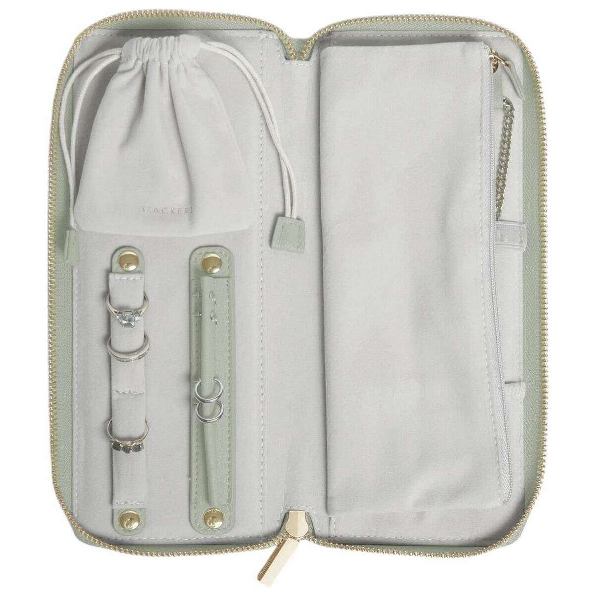 Stackers Classic Medium Jewellery Roll - Sage Green