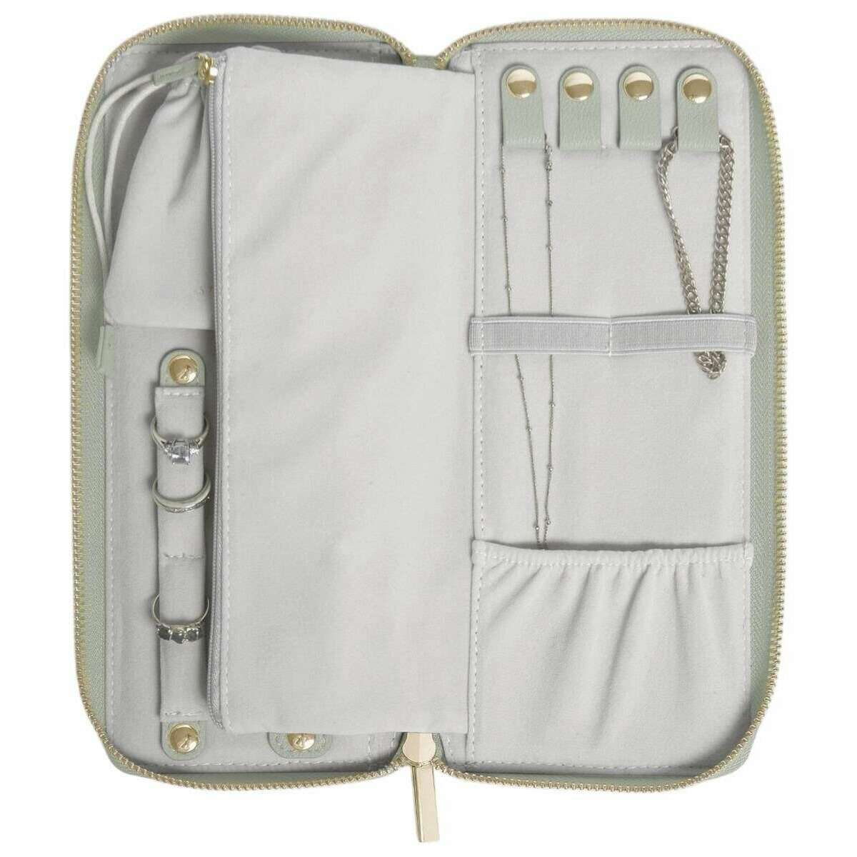 Stackers Classic Medium Jewellery Roll - Sage Green - Image 3