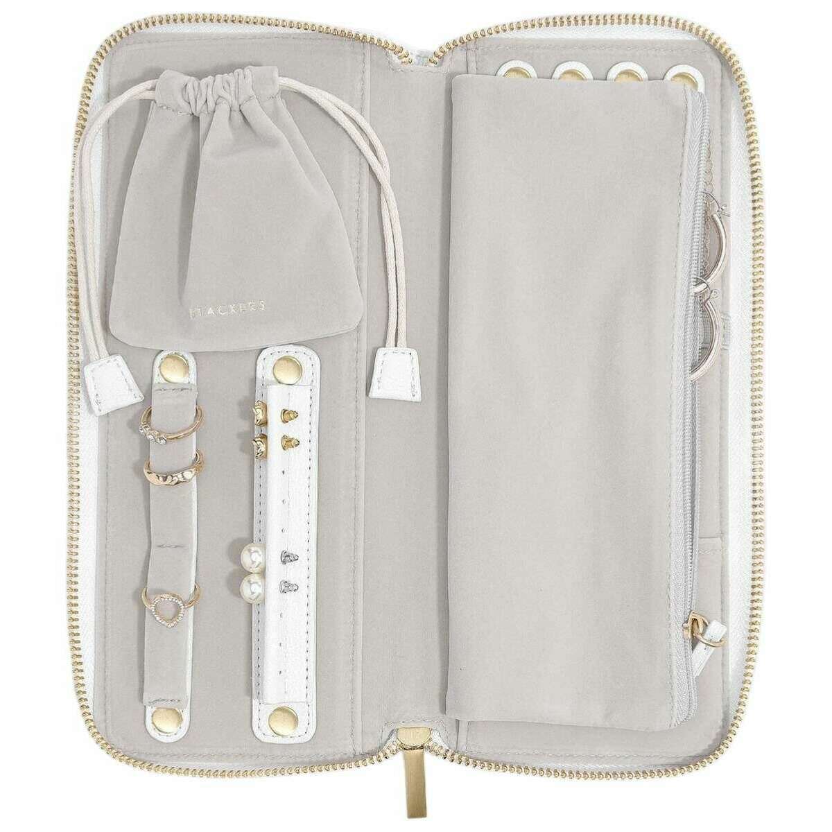 Stackers Classic Medium Jewellery Roll - White Pebble