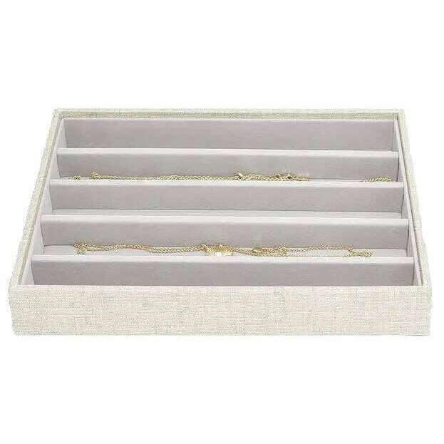 Stackers Classic Necklace Tray - Oatmeal/Linen Beige