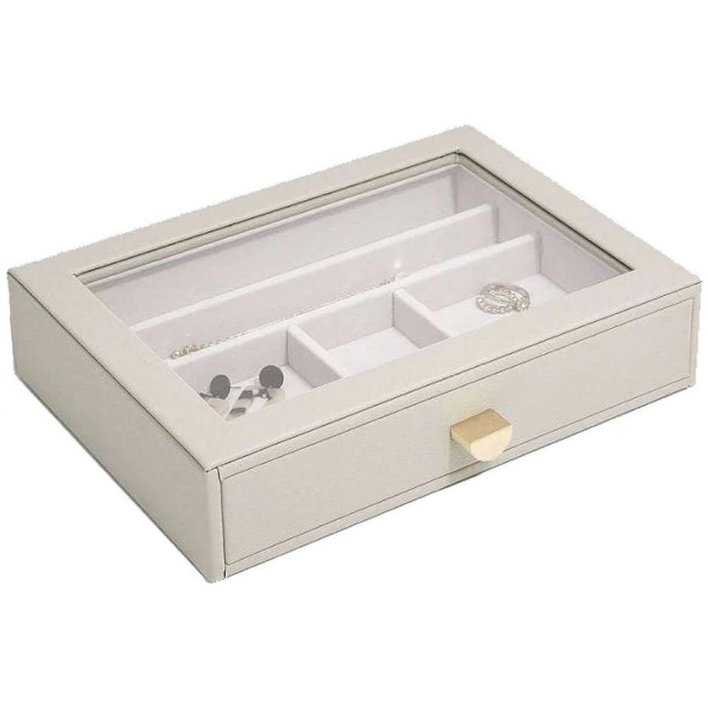 Stackers Classic Ring and Bracelet Glass Lid Drawer - Oatmeal Beige - Image 2