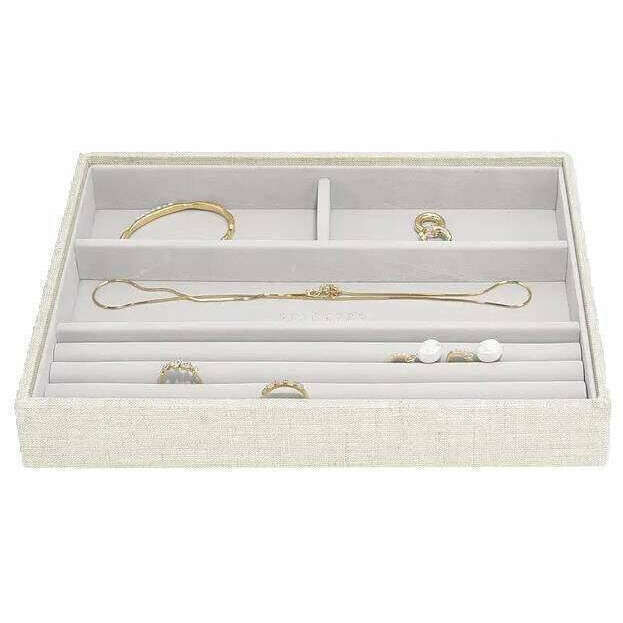 Stackers Classic Ring and Bracelet Tray - Oatmeal/Linen Beige