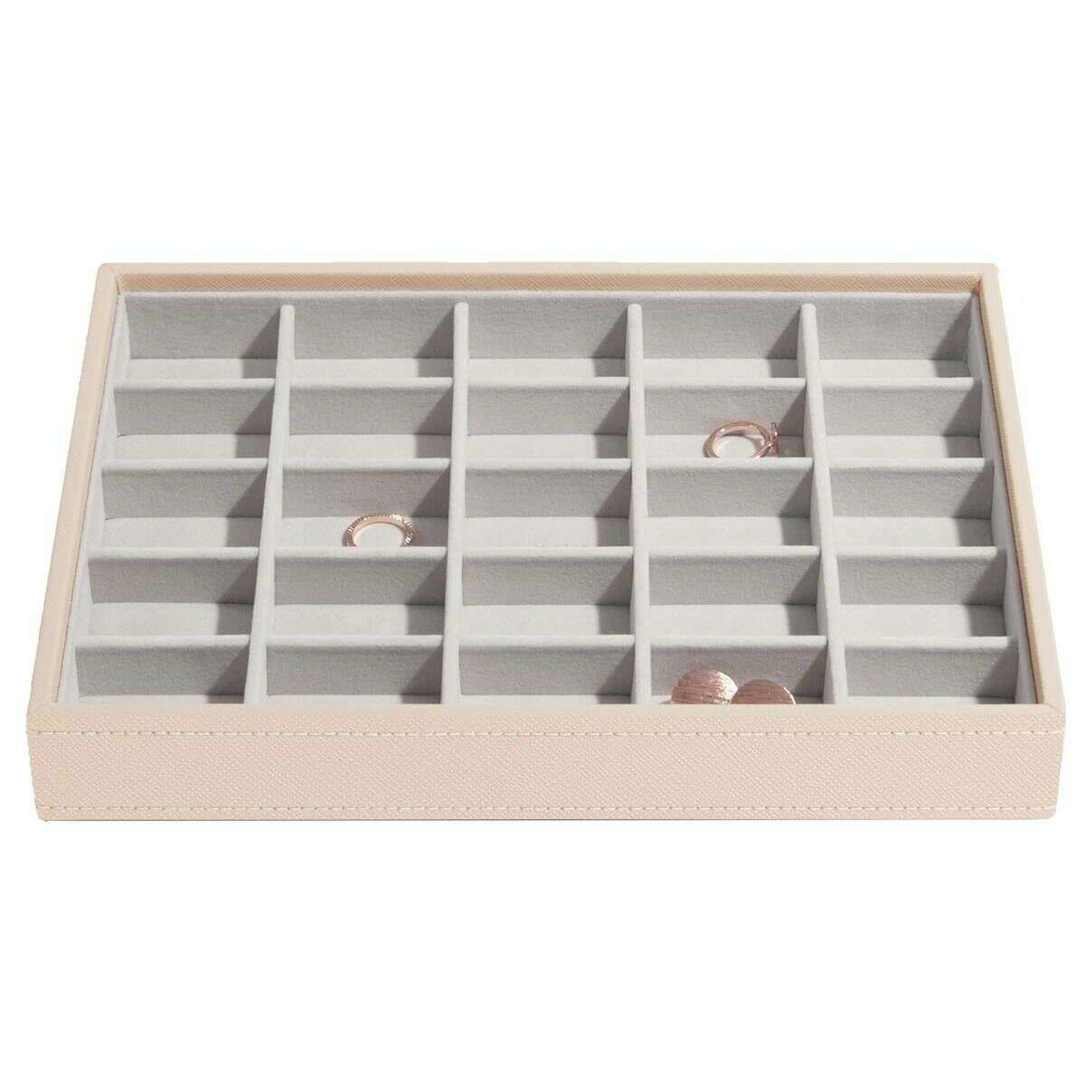 Stackers Classic Set of 3 Jewellery Box - Blush Pink Woven - Image 4