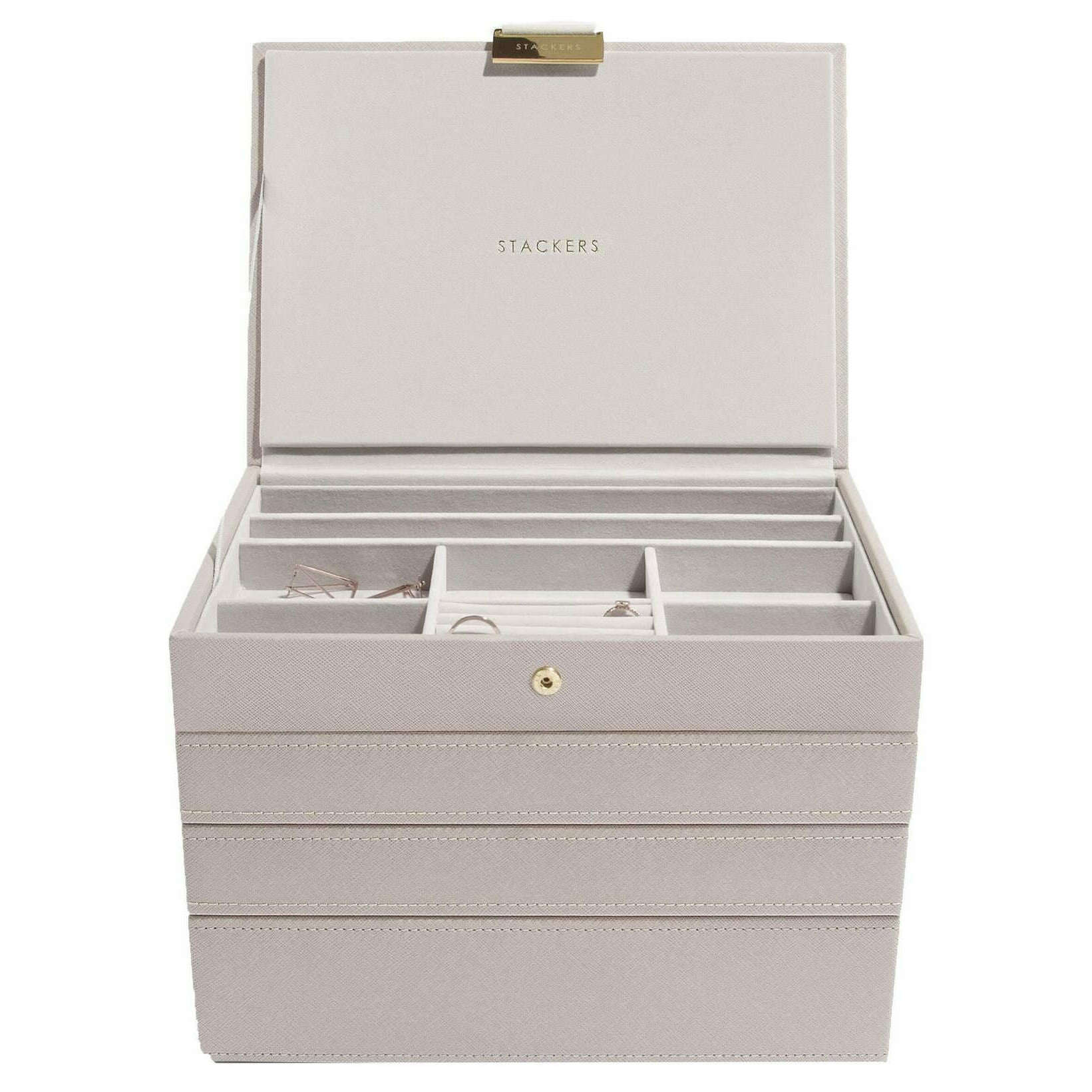 Stackers Classic Set of 4 Jewellery Box - Taupe - Image 2