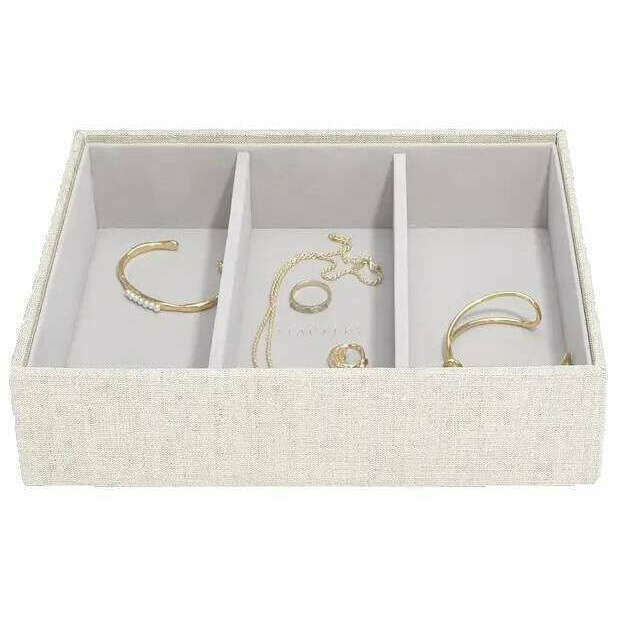 Stackers Classic Watch and Accessory Tray - Oatmeal/Linen Beige