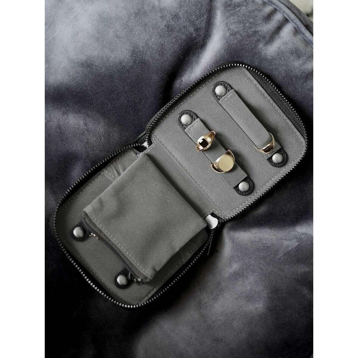 Stackers Compact Jewellery Roll - Black - Image 4