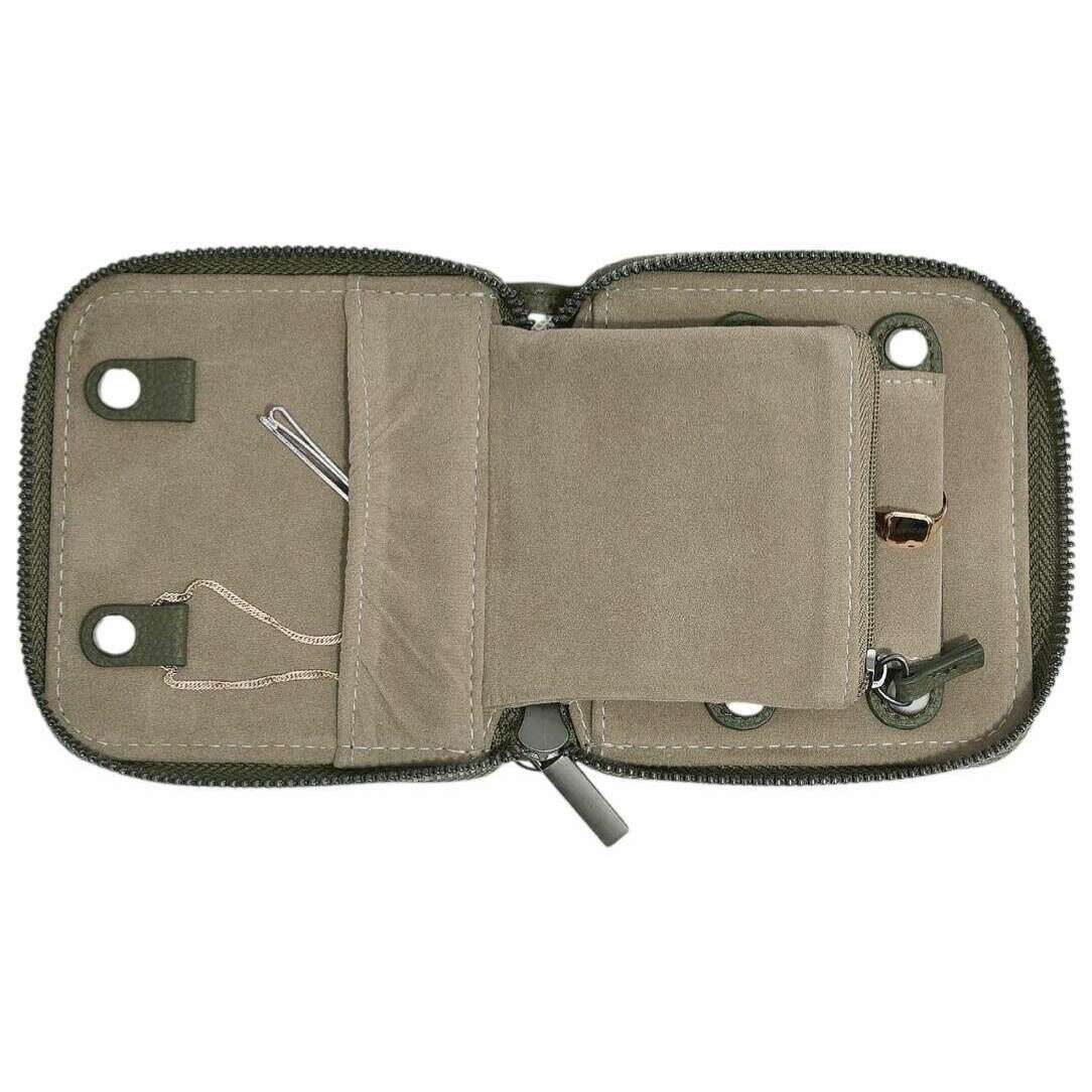 Stackers Compact Jewellery Roll - Olive Green - Image 3